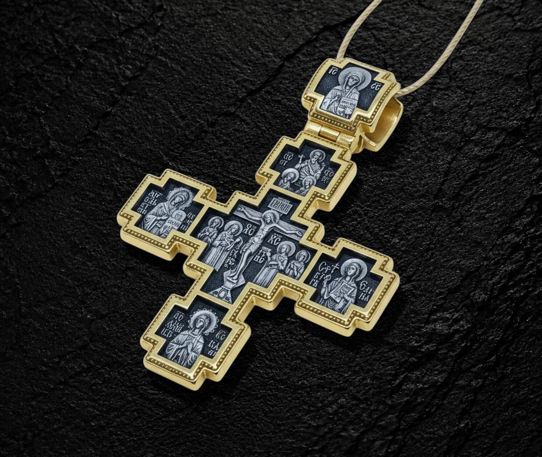 The Crucifixion of Christ. Warrior Saints. The "Sign" Icon. Orthodox Cross