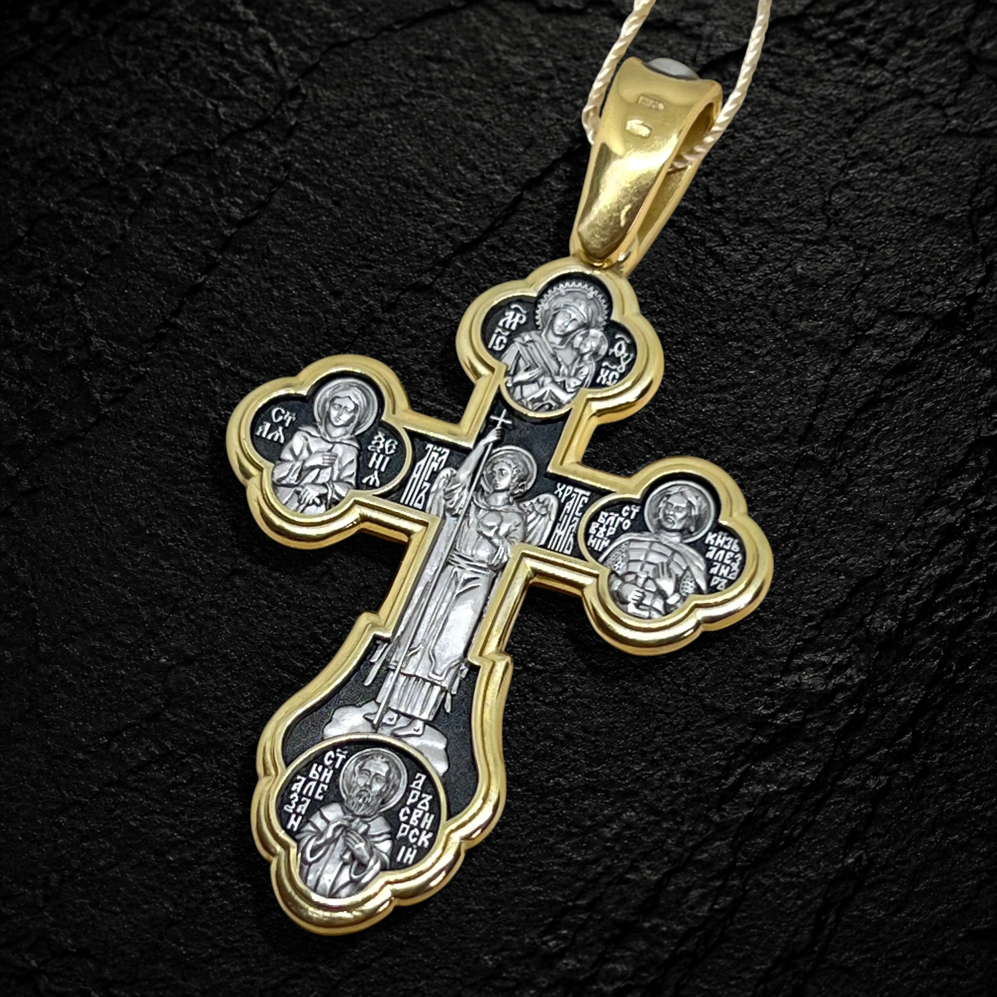 The Crucifixion of Christ. The Deesis. The Guardian Angel. The Tikhvin Icon of the Mother of God. St Alexander of Svir. The Holy Righteous Prince Alexander Nevsky. The Blessed Xenia of St Petersburg. Orthodox Cross