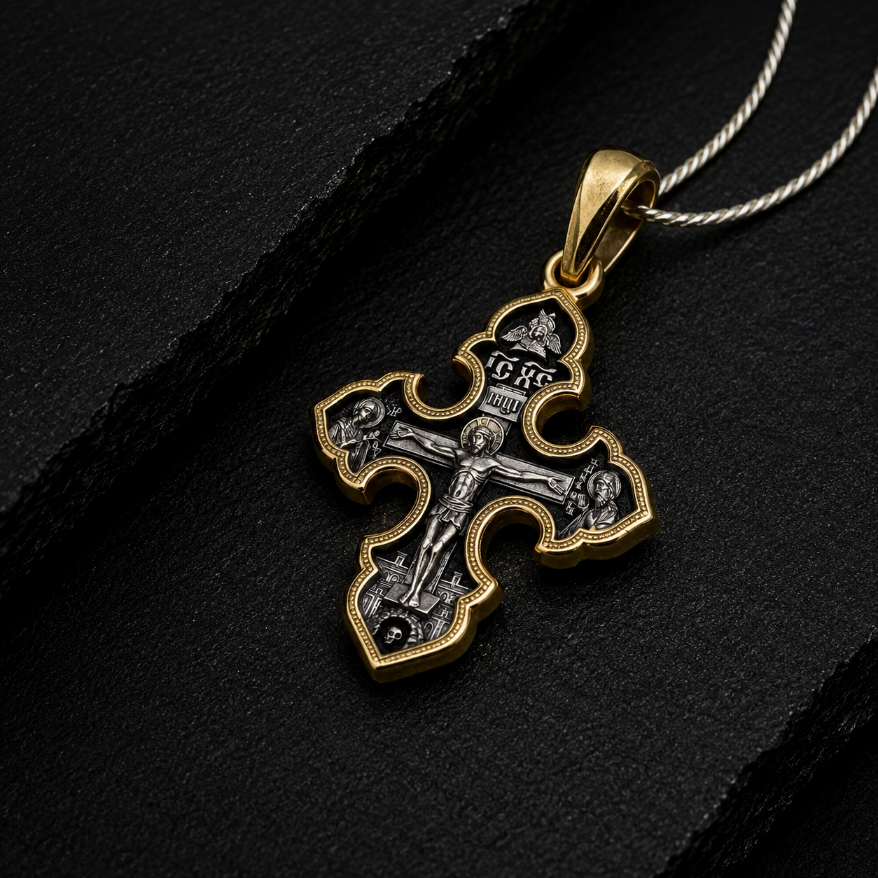 The Crucifixion of Christ. The Deesis. The Prayer to the Cross. Orthodox Cross